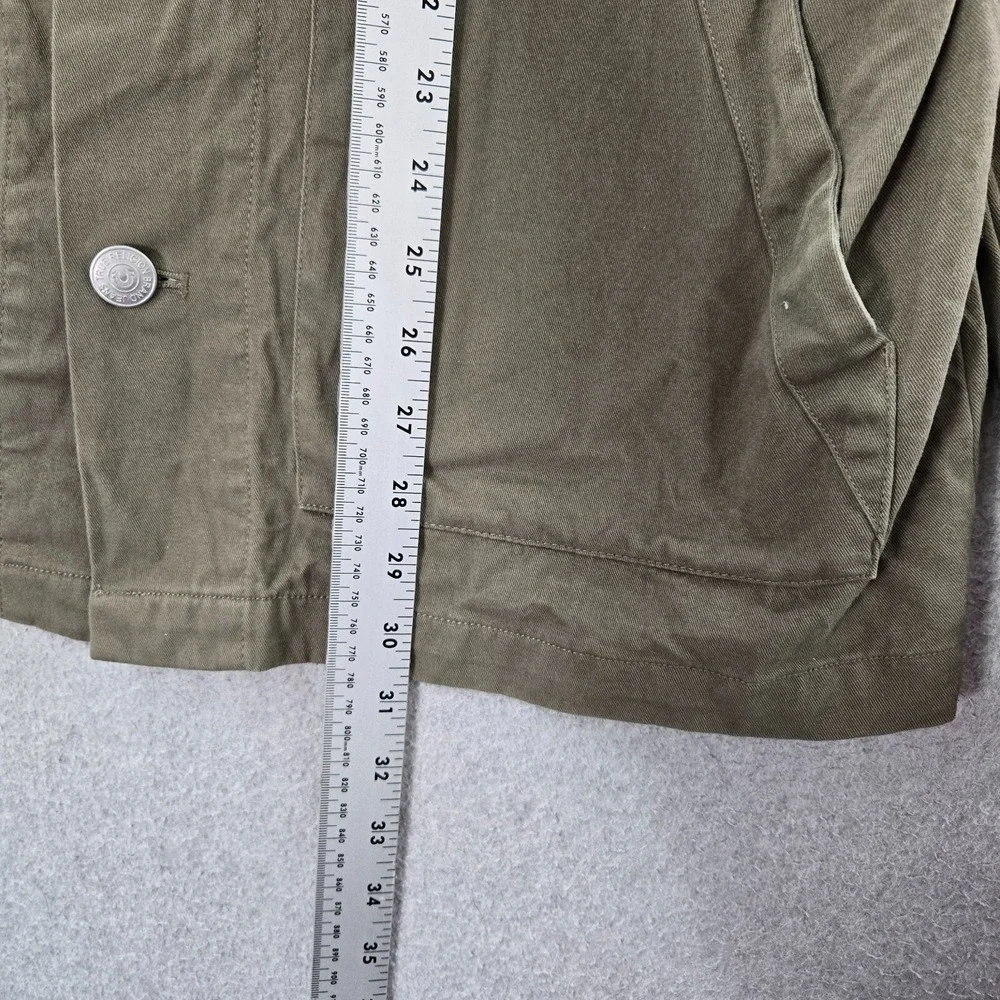 True Religion Men Jacket Medium Green Military Logo Buddha‎ Long Sleeve